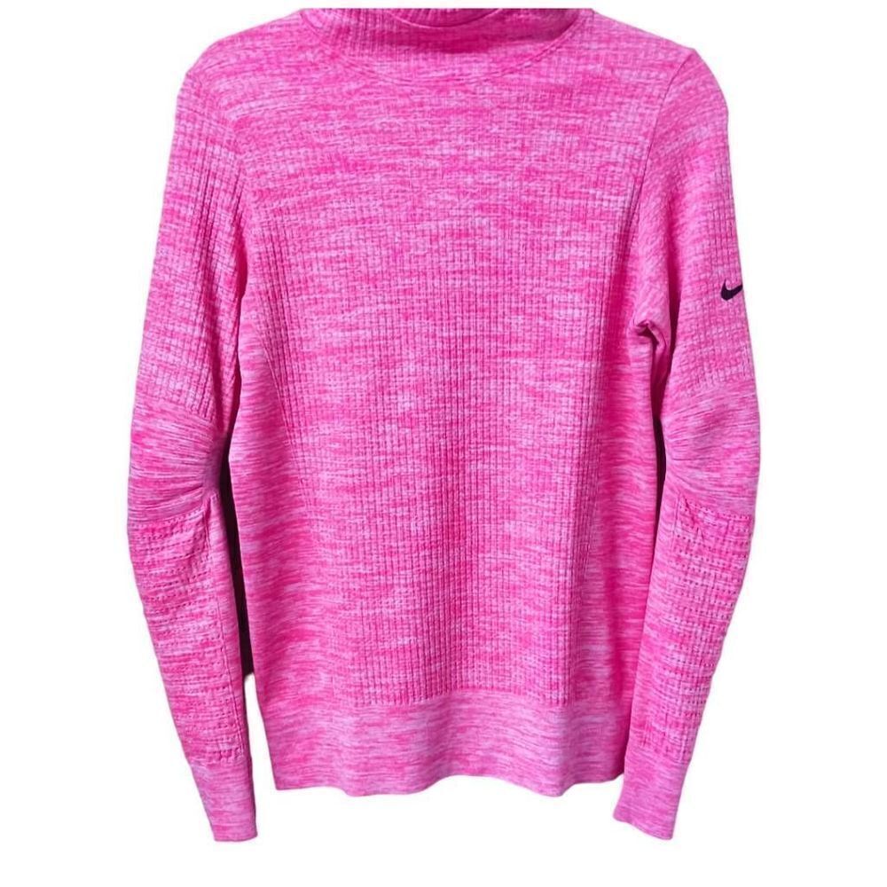 NIKE PRO Women's micro fleece long sleeve Pullover hooded Workout top.